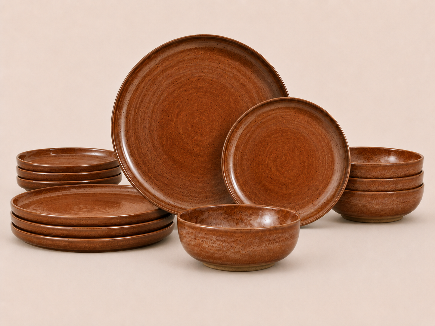 Earthlayers Earthenware 12-Piece Dinnerware Set - Antelope Canyon