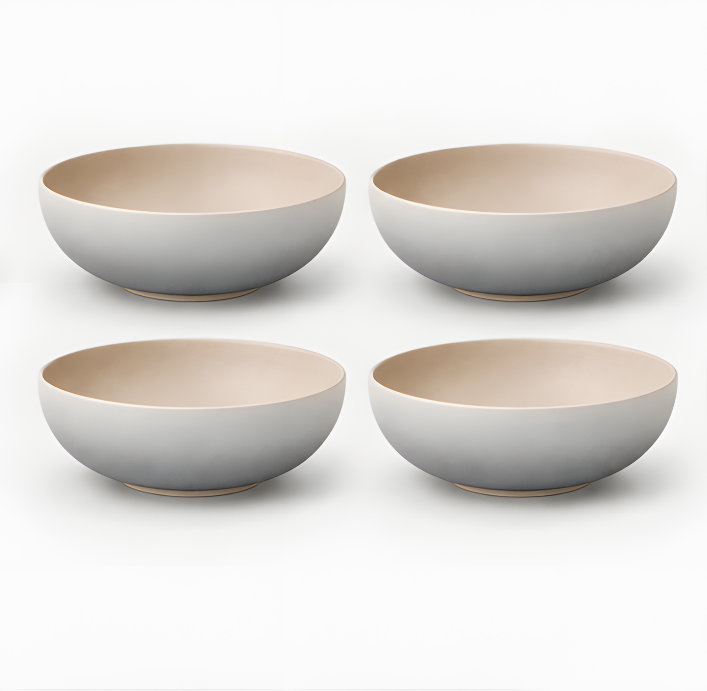 Stoneware Soup Bowls Set of 4 - Iceland Stone
