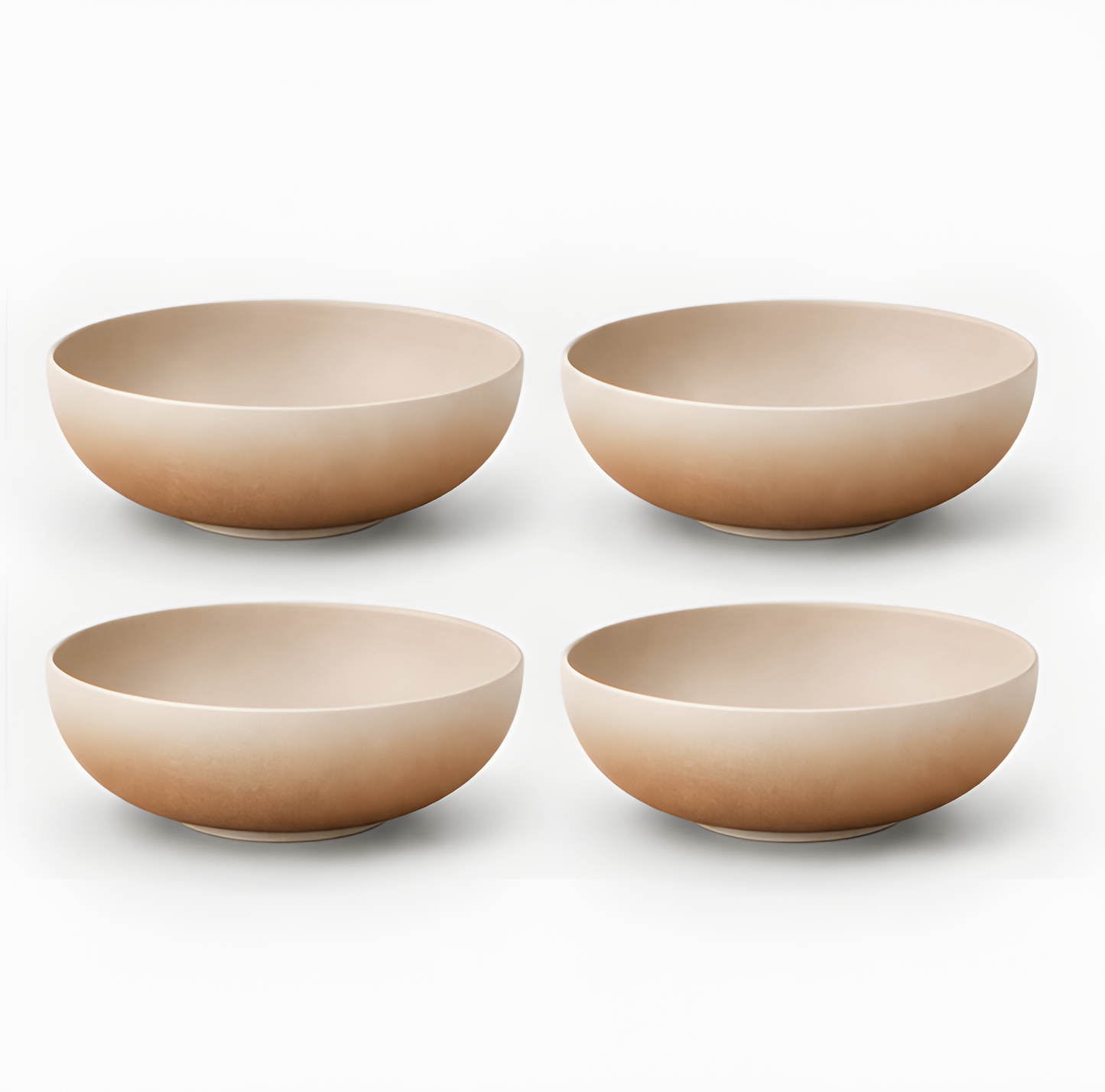 Stoneware Soup Bowls Set of 4 - Sahara Sand