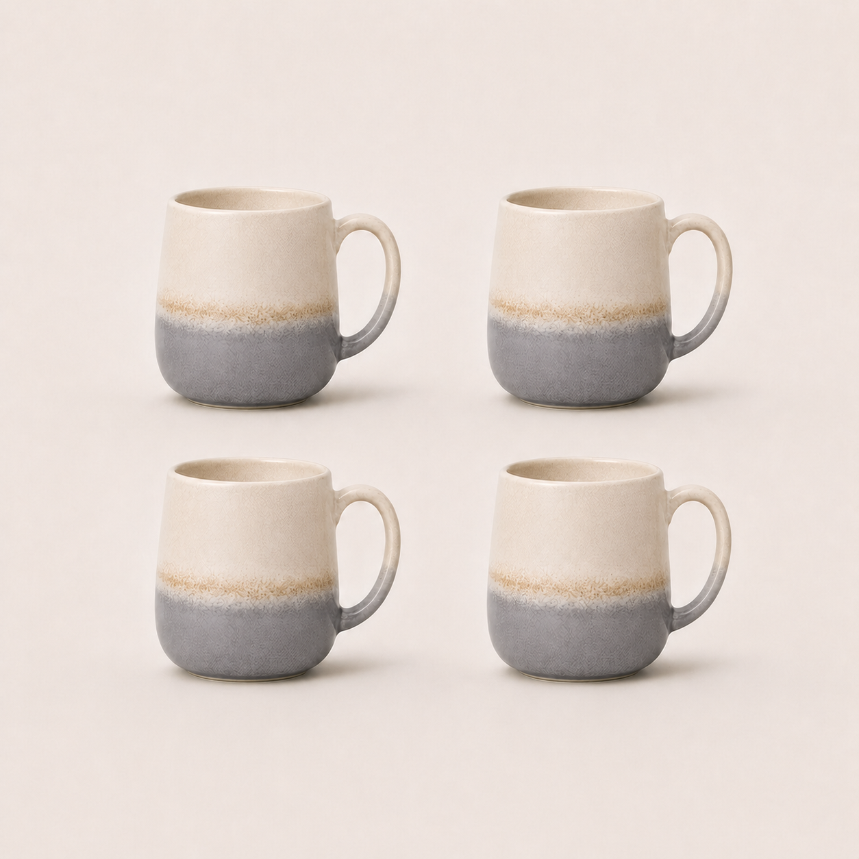 Stoneware Mug Set of 4 - Iceland Stone
