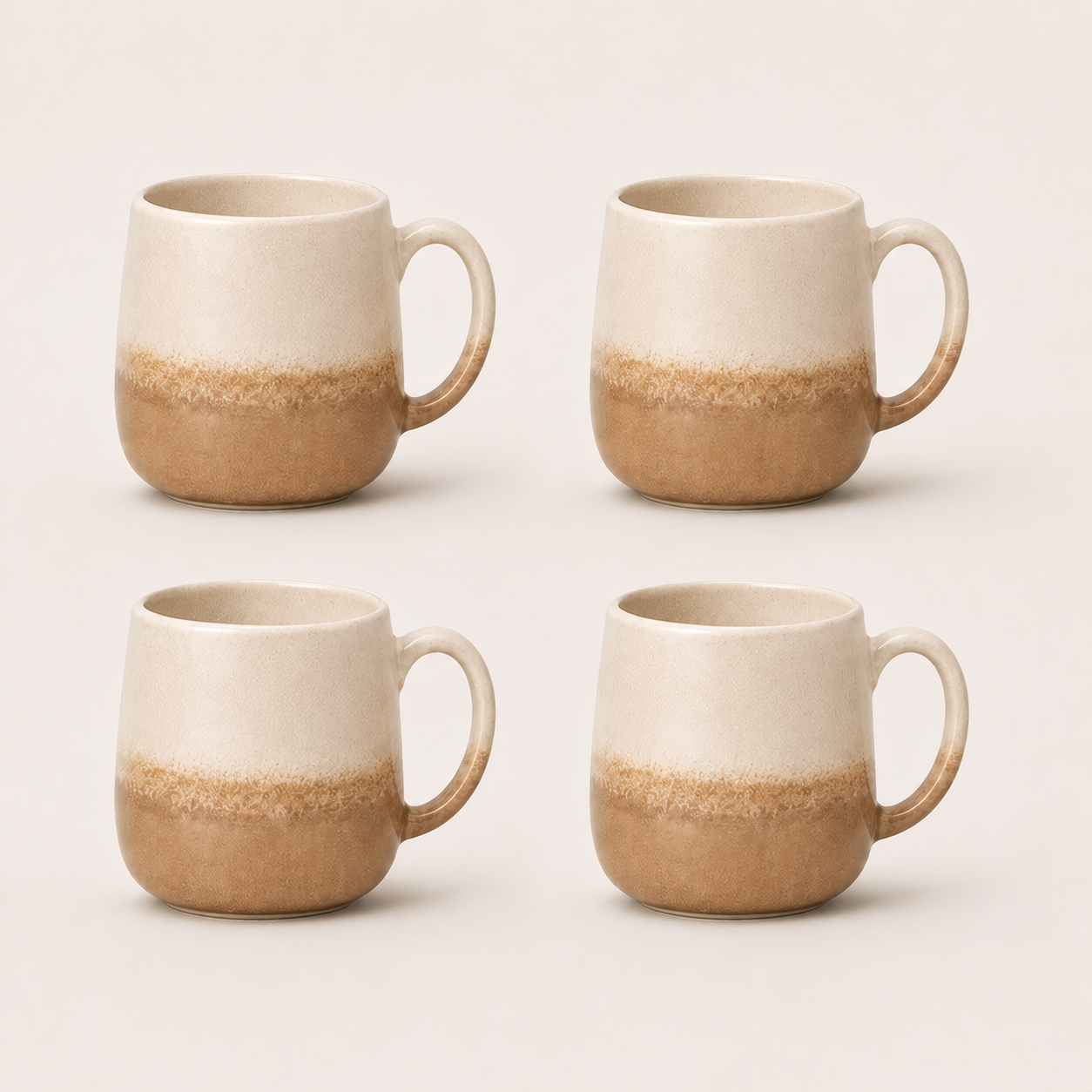 Stoneware Mug Set of 4 - Sahara Sand