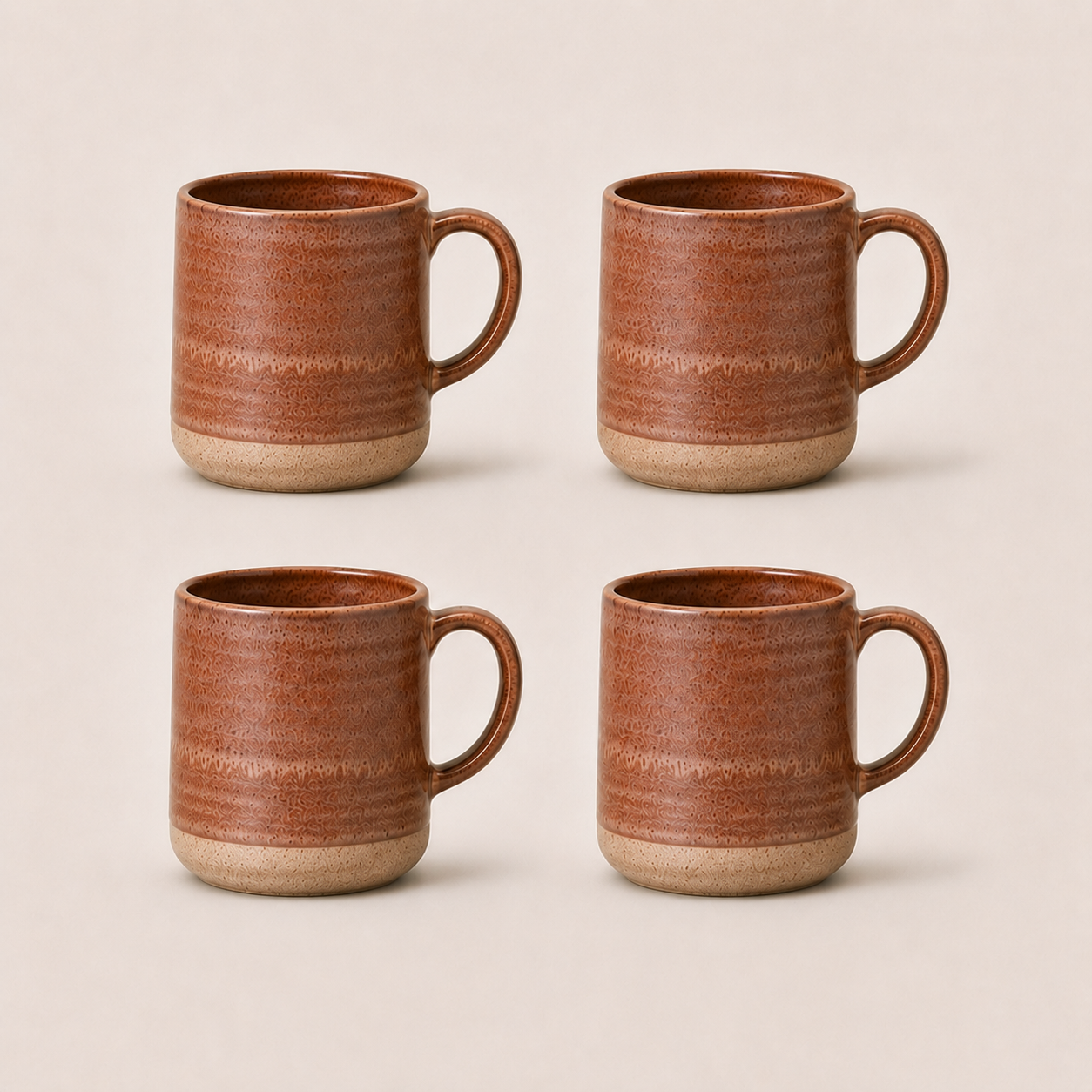 Earthlayers Earthenware Mug Set of 4 - Antelope Canyon