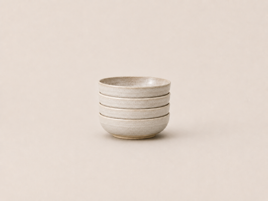 Earthlayers Earthenware Soup Bowls Set of 4 - White Cliffs of Dover