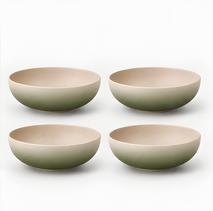 Earthlayers Stoneware Soup Bowls Set of 4 - Yakushima Island Moss