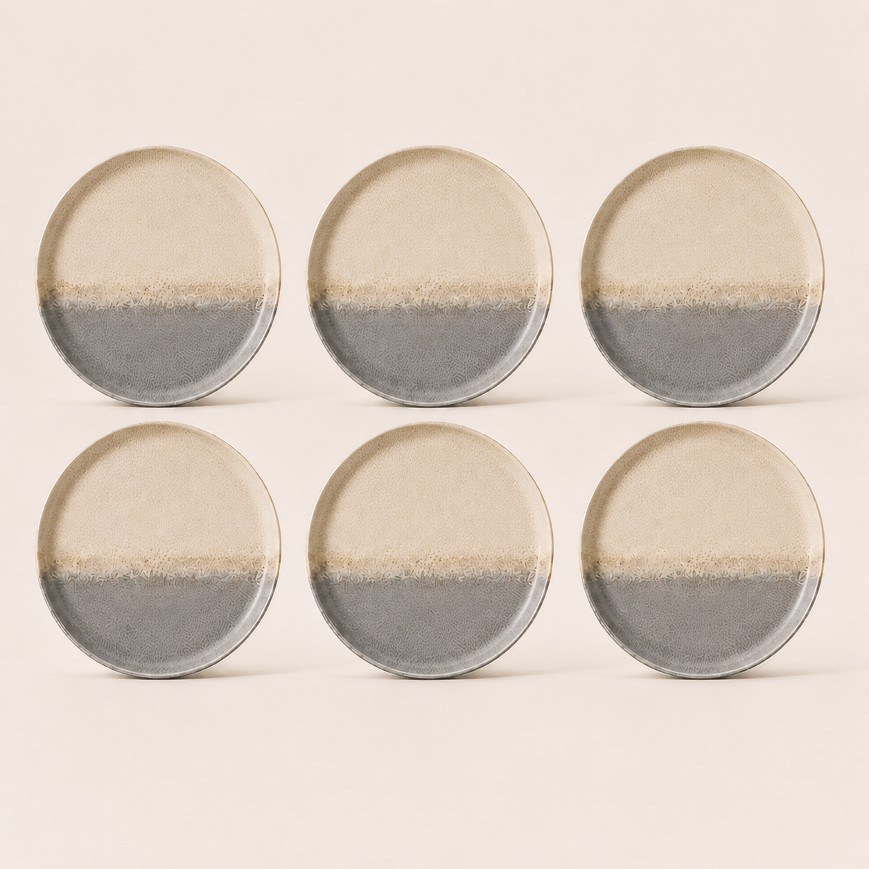Stoneware Dinner Plates Set of 6 - Iceland Stone