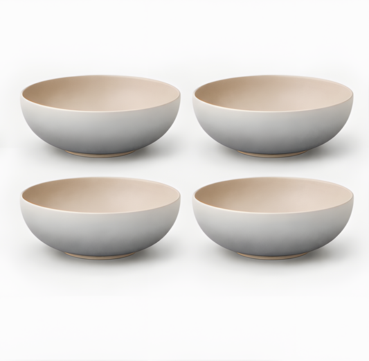 Stoneware Soup Bowls Set of 4 - Iceland Stone
