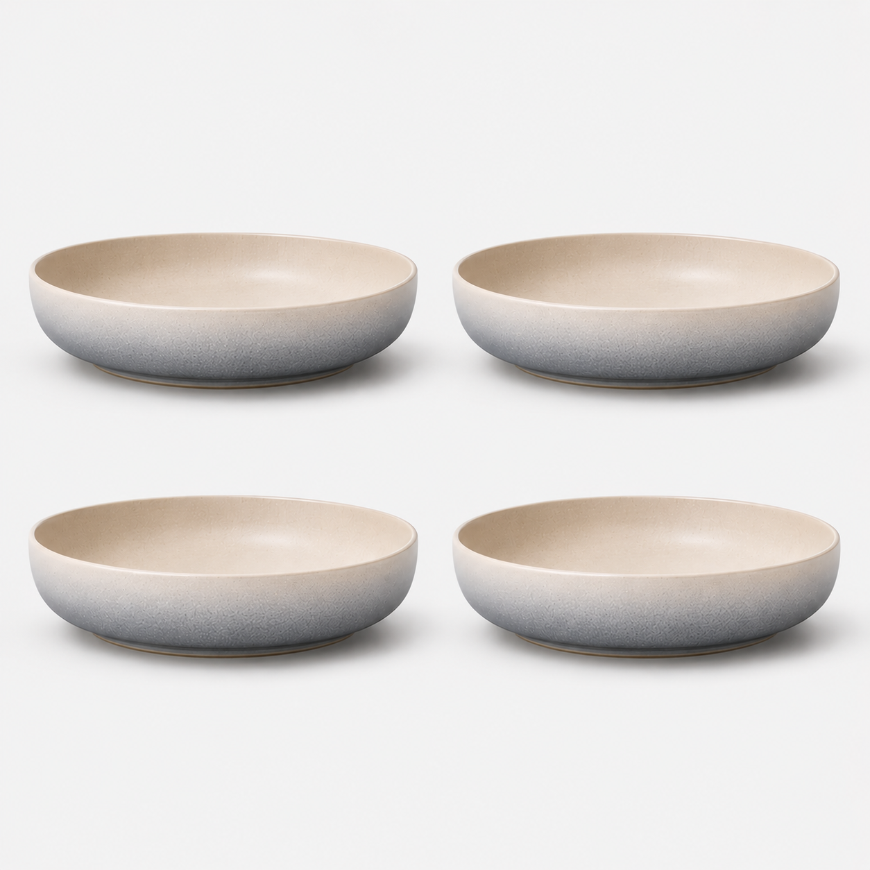 Stoneware Salad Bowls Set of 4 - Iceland Stone