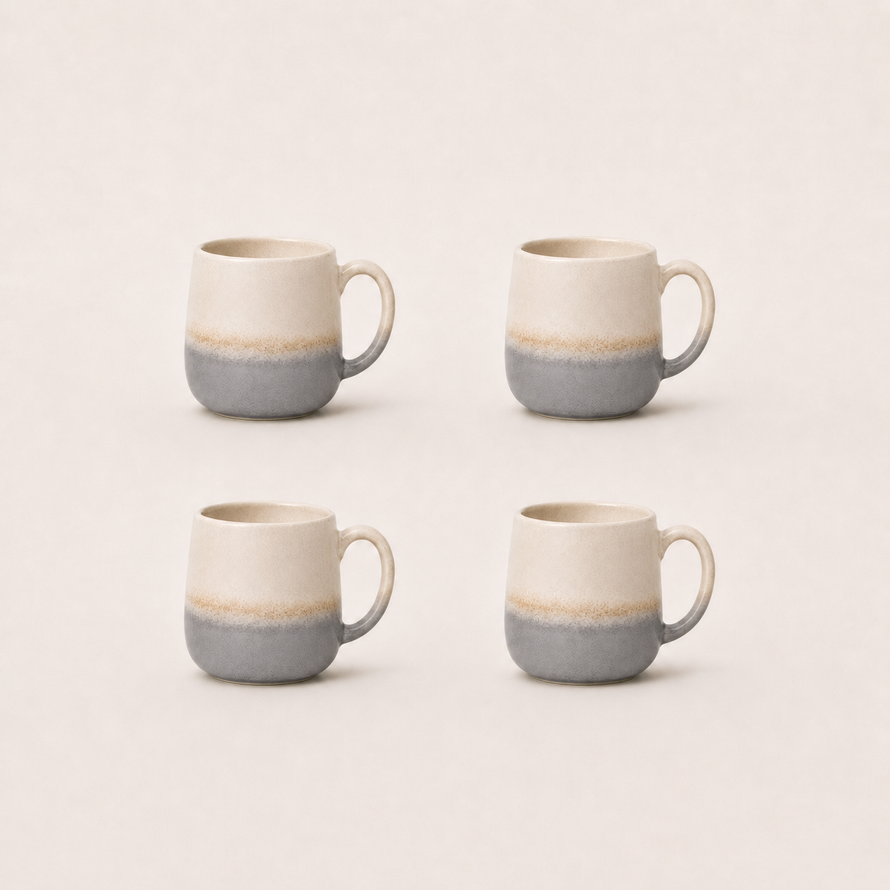 Stoneware Mug Set of 4 - Iceland Stone