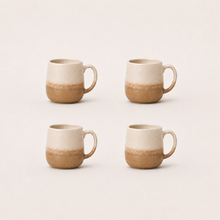 Earthlayers Stoneware Mug Set of 4 - Sahara Sand