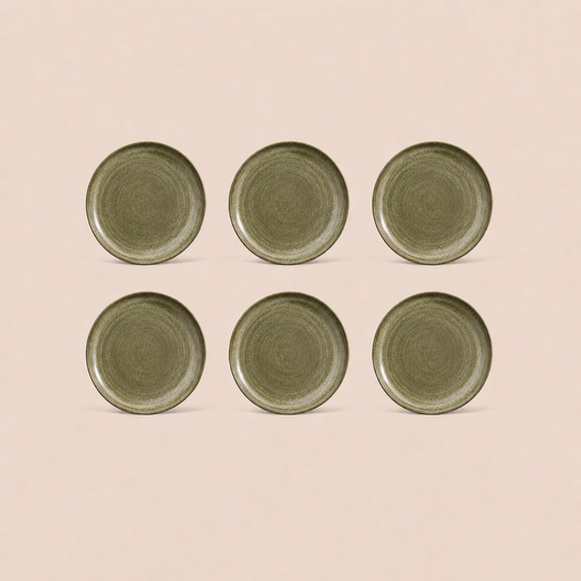 Earthlayers Earthenware Dessert Plates Set of 6 - Amazon Rainforest