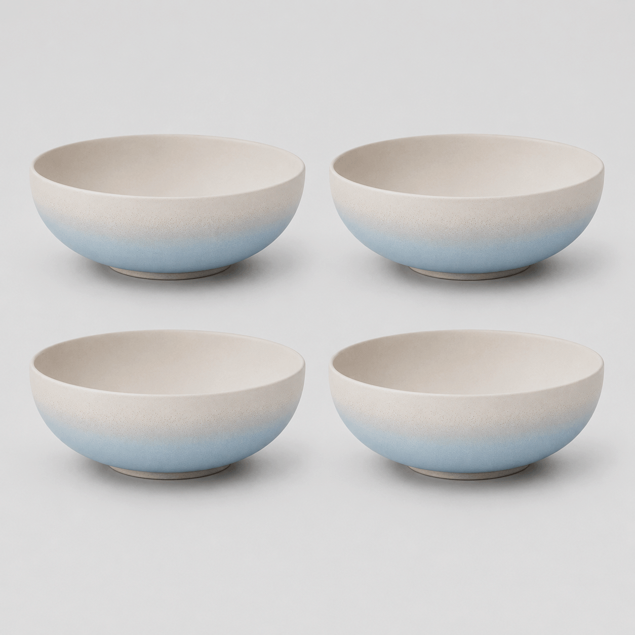 Earthlayers Stoneware Soup Bowls Set of 4 - Mirissa Beach