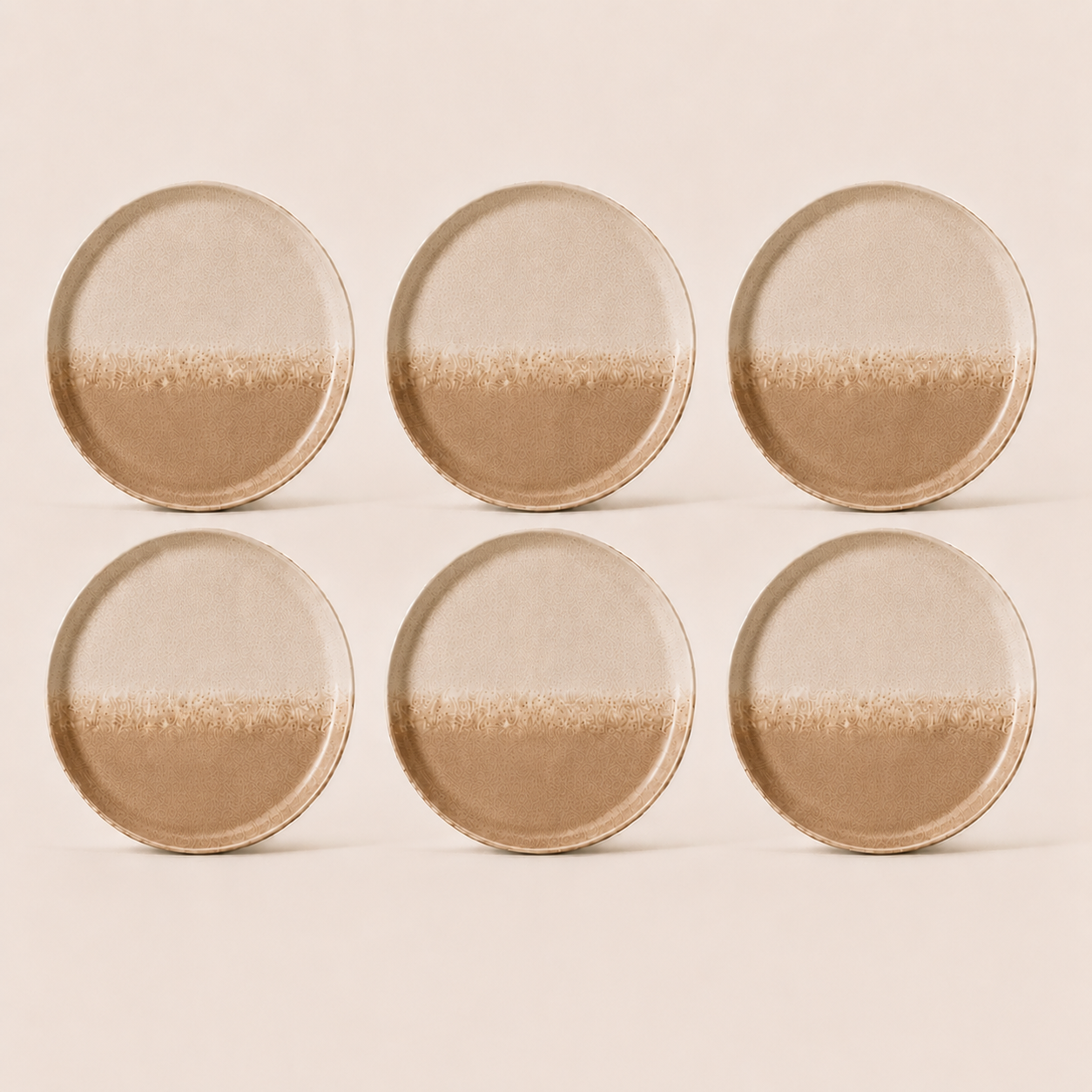 Stoneware Dinner Plates Set of 6 - Sahara Sand
