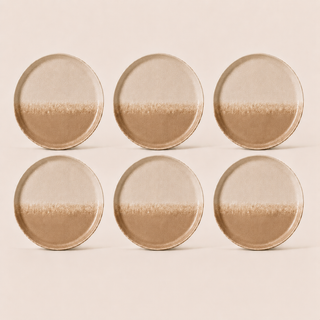 Earthlayers Stoneware Dinner Plates Set of 6 - Sahara Sand
