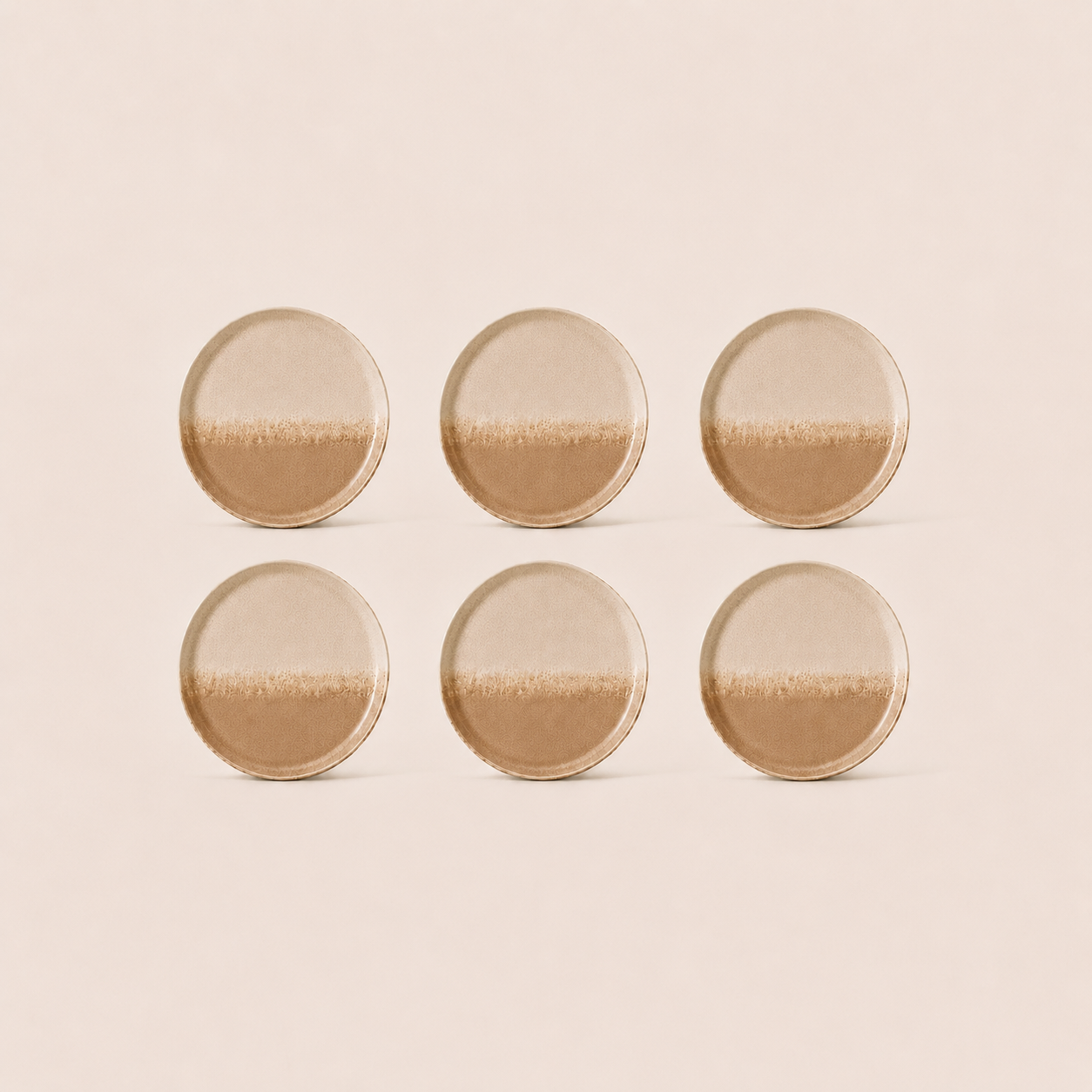 Stoneware Dessert Plates Set of 6 - Sahara Sand