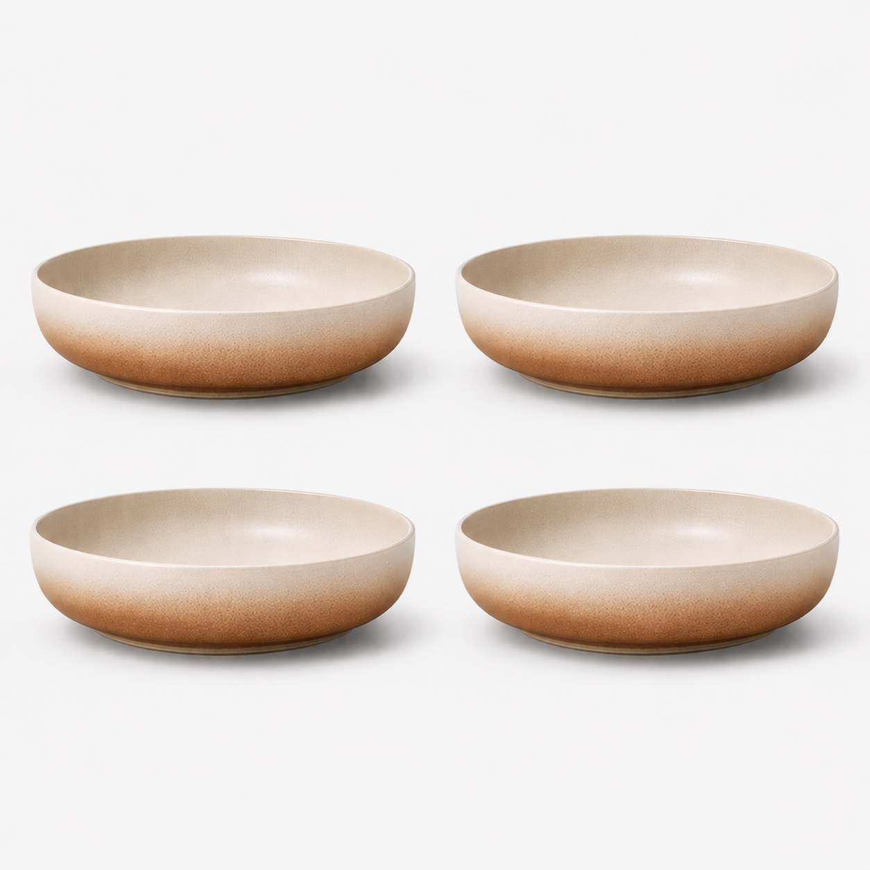 Stoneware Salad Bowls Set of 4 - Sahara Sand