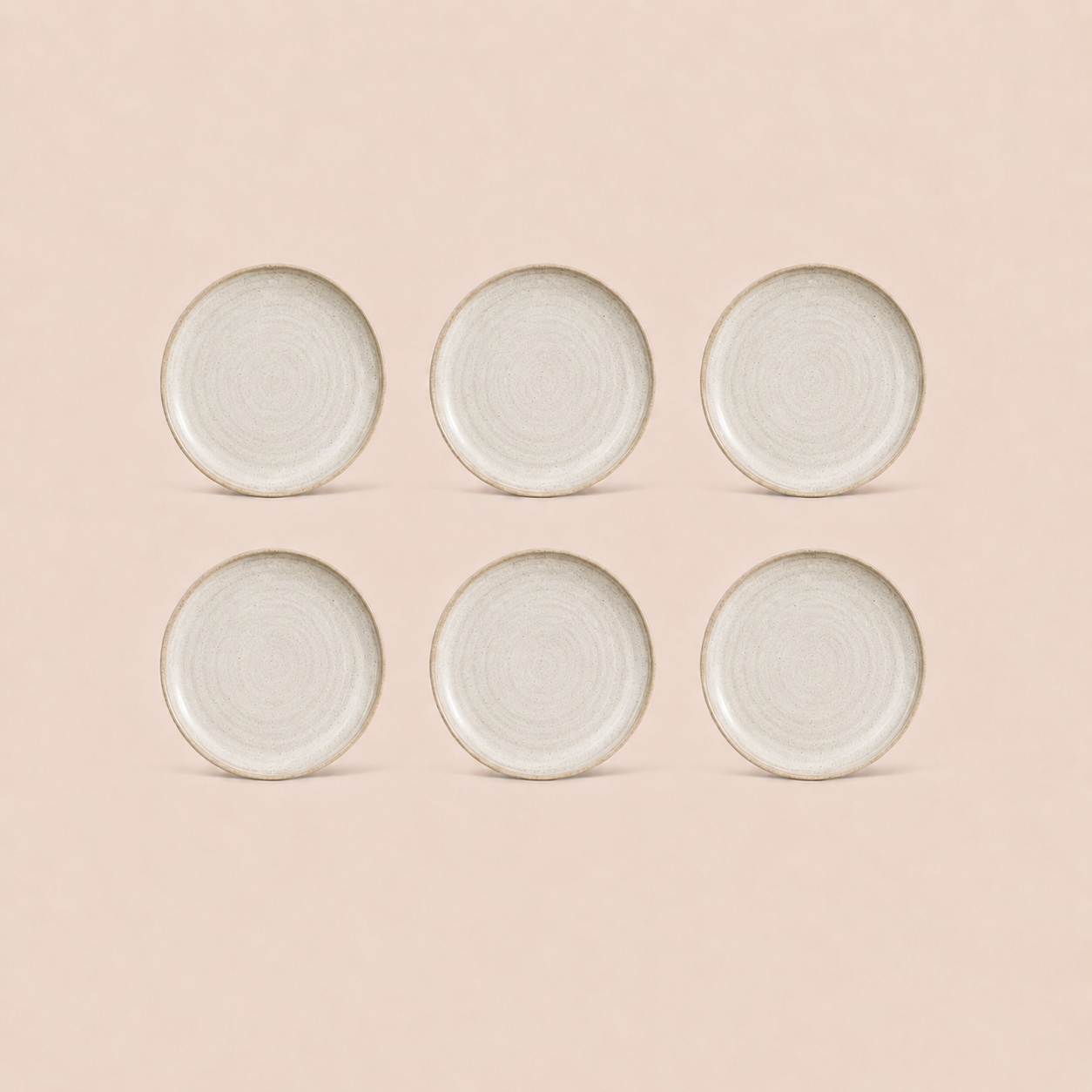 Earthlayers Earthenware Dessert Plates Set of 6 - White Cliffs of Dover